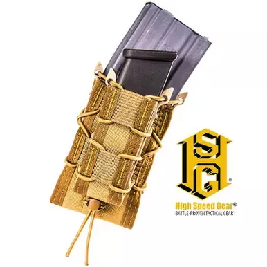 High Speed Gear | TACO MOLLE Double Decker Modular Rifle/Pistol Mag Pouch | Coyote Brown | 11DD00CB