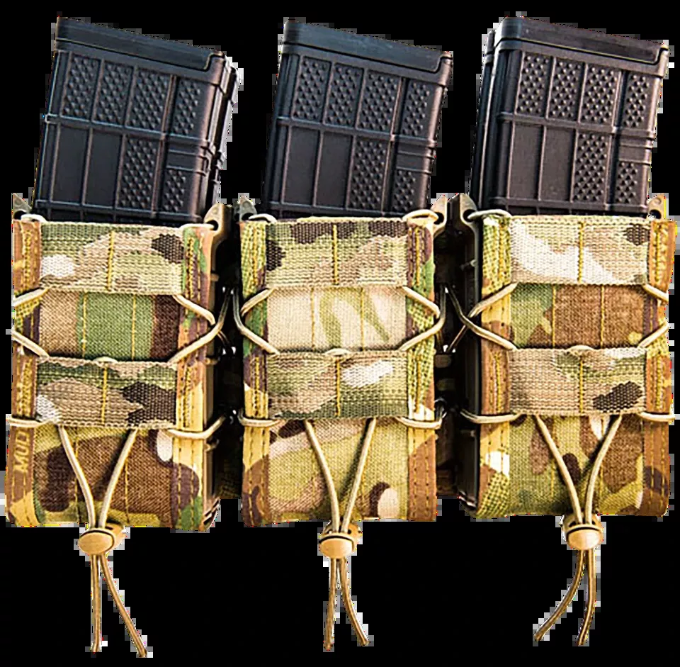 High Speed Gear TACO X2R Triple Rifle Shingle, MultiCam Nylon, MOLLE Compatible