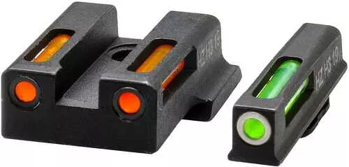 HIVIZ LiteWave H3 Tritium Express Handgun Sight Green/Orange Litepipes White Front Ring CZ 75,85 Model: CZN421