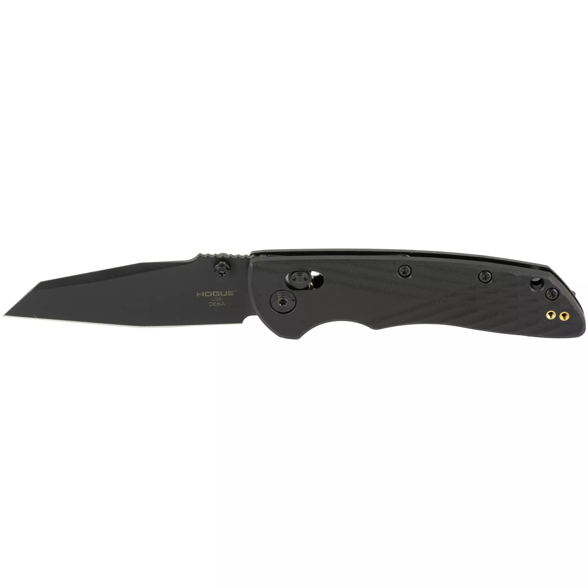 Hogue Deka Folding Knife Black Blade 3.25 ” Wharncliffe Edge Black Handle
