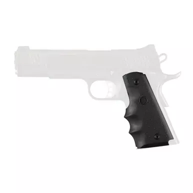 Hogue Rubber Grip | 1911 Govt Model | Finger Grooves | Black | 45000