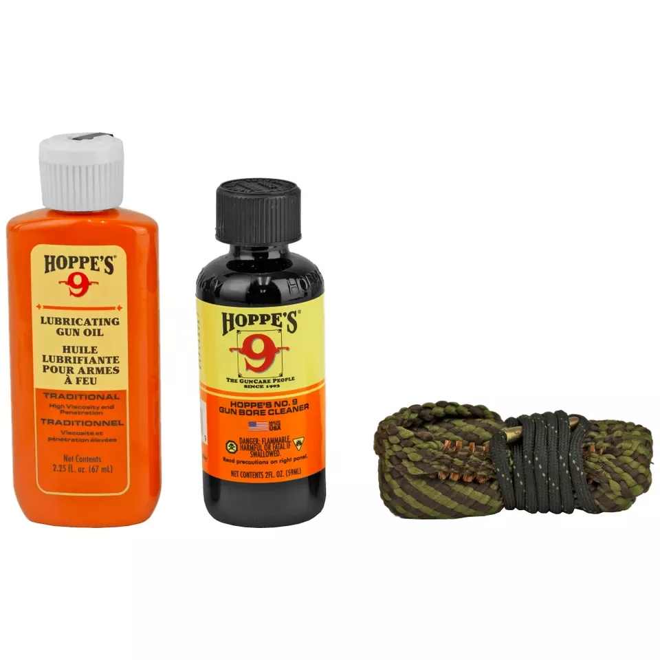 Hoppes Pistol Cleaning Kit .45 Caliber 1-2-3 Done