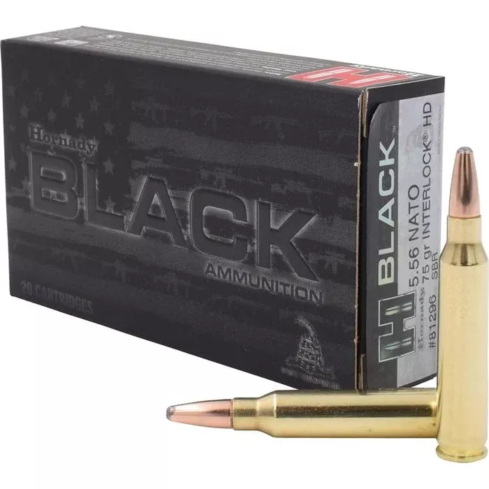 HORNADY – Black 5.56 NATO 75gr Interlock HD SBR Jacketed SP 200/Case Quantity Discount PriceAdd To Favorite