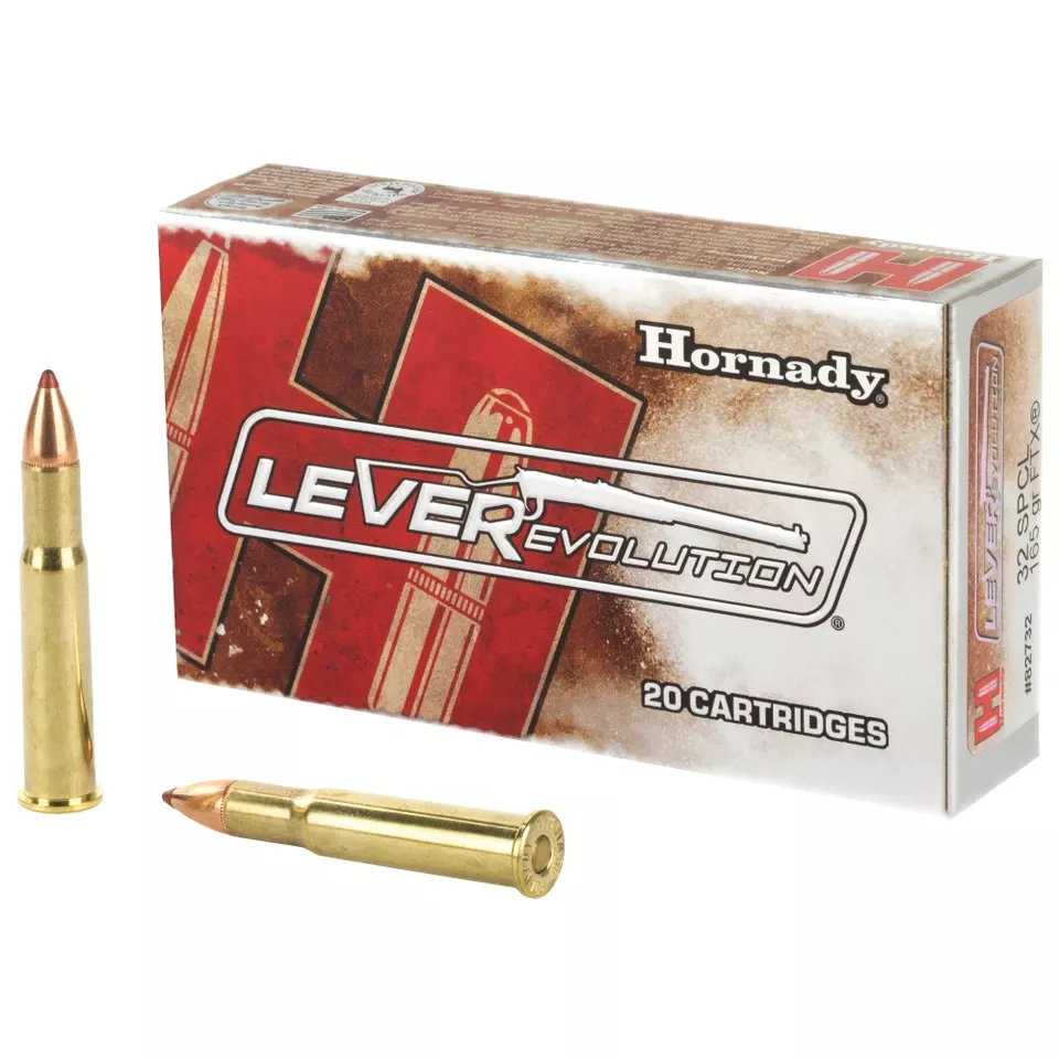 Hornady Leverevolution .32 SPL 165 Grain Ammunition - 20 Rounds/200 Rounds