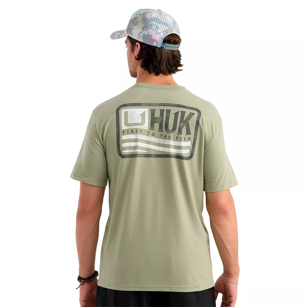 Huk Born Wave Short Sleeve Shirt Seagrass M