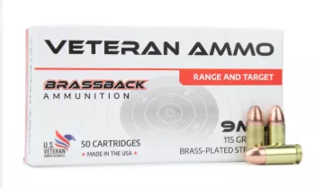 HYPERION BRASSBACK9MM 115GR 50RD/BX 20BX/CS BRASS PLATED STEEL