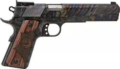Iver Johnson Eagle Xl 45 ACP – 6″ 8RD Case Colored Wood