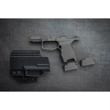 Juggernaut JT P365 Grip Module with Manual Safety and Two 10rd XL Base Plates Grey (Includes Talon IWB Slimline Holster)