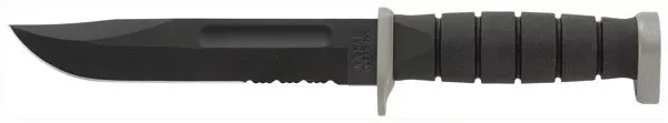 KA-BAR D2 Extreme Knife with 7" Serrated Blade and Plastic Sheath