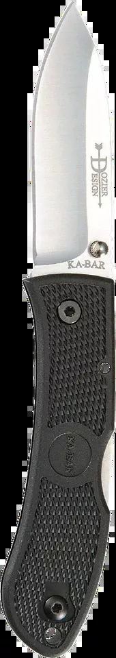 Ka-Bar Dozier Hunter Folding Knife with 3" AUS-8A Blade and Black Zytel Handle