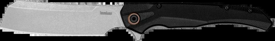 Kershaw 2078 Strata 4" Folding Cleaver with Stonewashed D2 Blade and Black G10/SS Handle