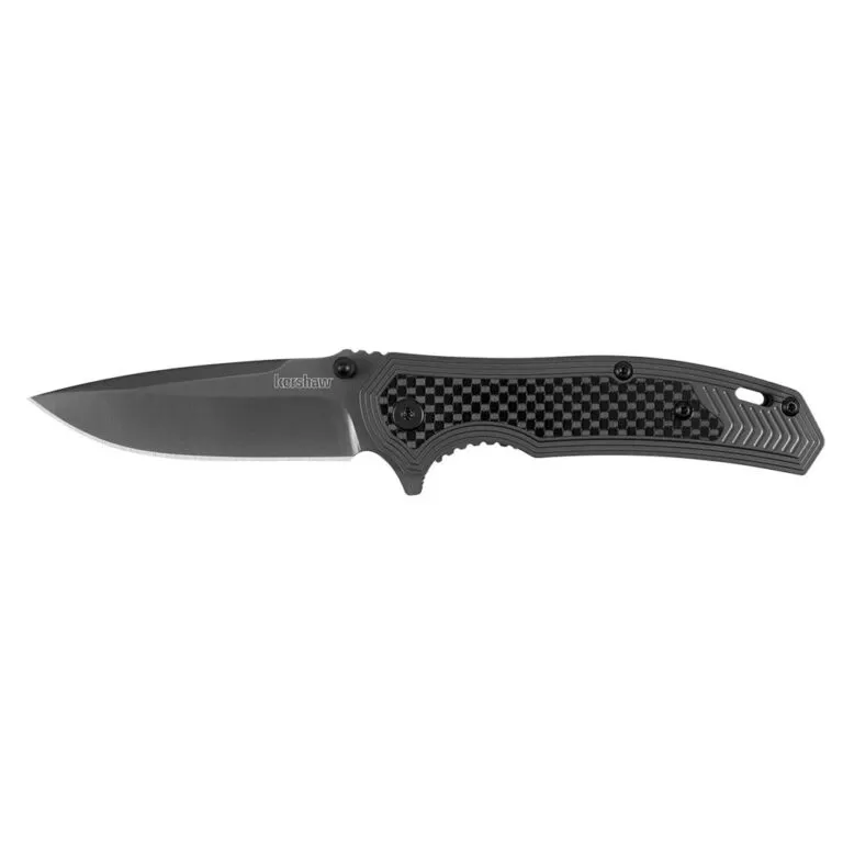 Kershaw Fringe A/O Frame Lock Knife 3″ Drop Point Blade Grey