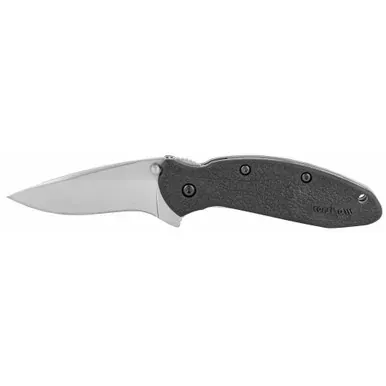 Kershaw Scallion | 2.4″ Assisted Folding Knife | Clip Point | Plain Edge | 420HC/Satin | Black Nylon | Thumb Stud/Pocket Clip | 1620