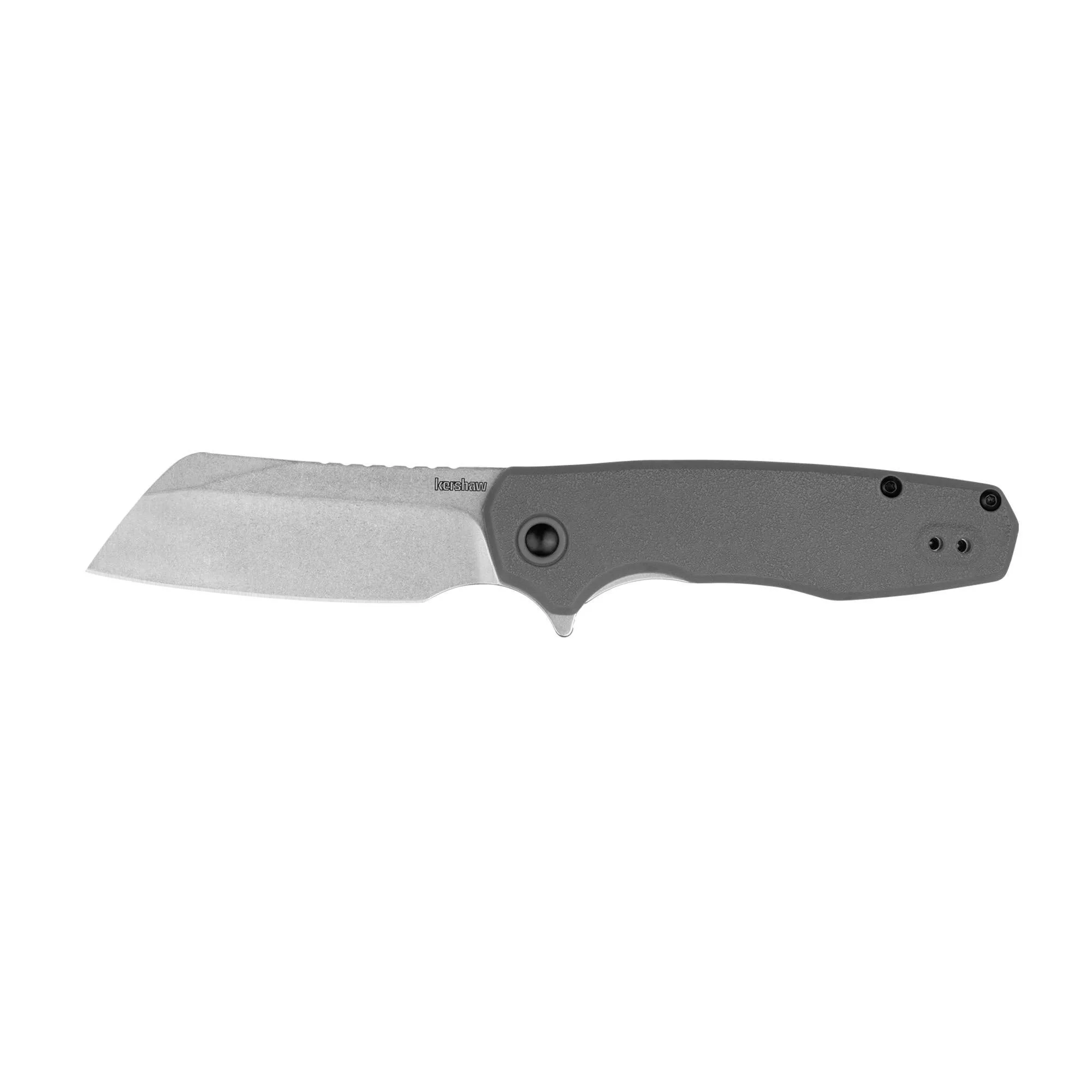 Kershaw WHARF Folding Knife Silver Blade 2.8 ” Stonewashed Gray Handle