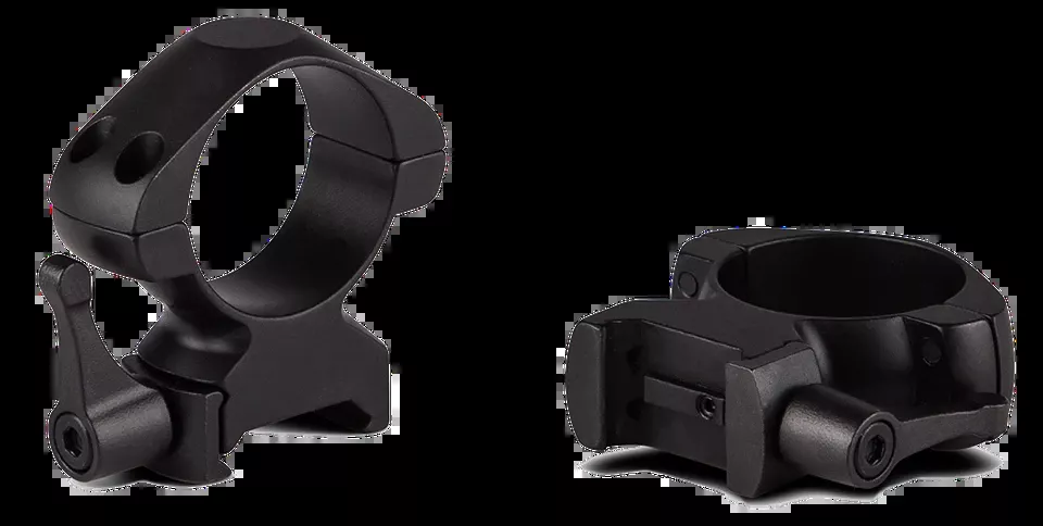 Konus 7409 Matte Black 30mm Quick Release High Steel Rings 0 MOA