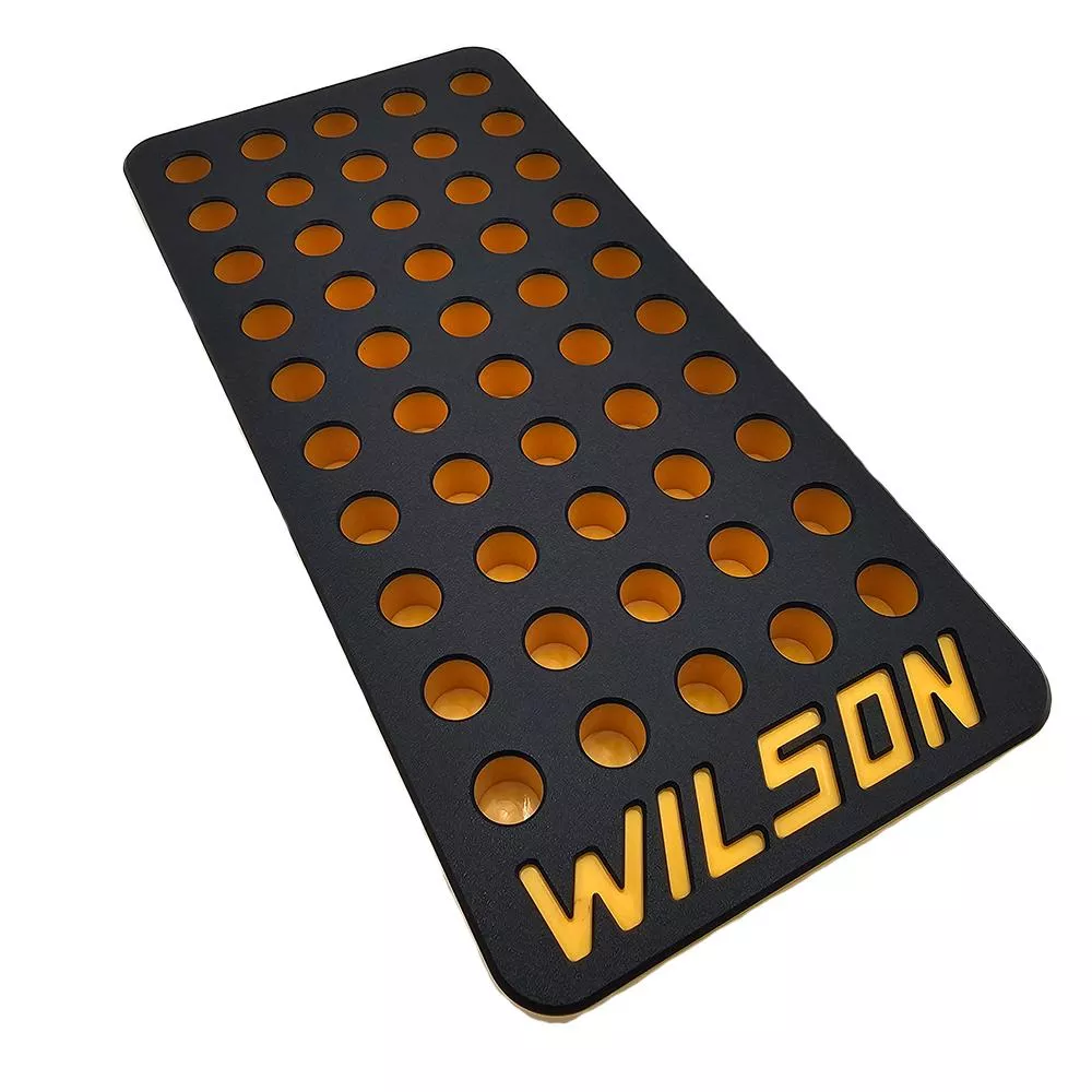 L.E. Wilson Reloading Tray .473″ 50 Hole Black/Yellow