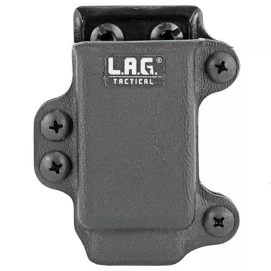 L.A.G. Tactical, Inc. Single Pistol Magazine Carrier | Fits Most Single Stack 9/40 Slim Magazines | Kydex | Black Finish | 34001
