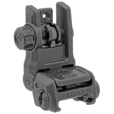 Magpul MBUS 3Rear Back-Up Sight | Sights | Ambidextrous Push Button Deployment | Fits Picatinny Rails | Black | MAG1167-BLK