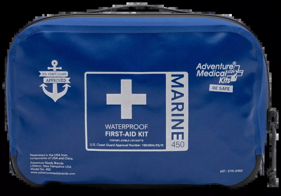 Marine 450 Waterproof Medical Kit for Injuries and Illnesses - Blue