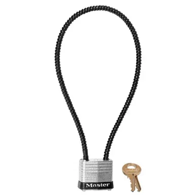 MasterLock Armored Cable Gun Lock | Keyed Alike | P250 | 14″ Long | Pack of 4 | California Approved | 107KADSPT