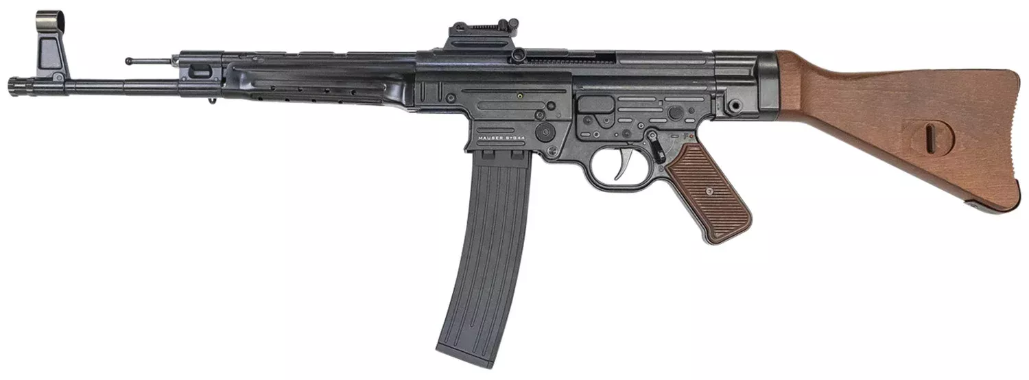 Mauser Rimfire 444.00.20 STG-44 *CA Compliant Full Size 22 LR 10+1 16.50″ Black Barrel & Receiver,Natural Wood Fixed Stock