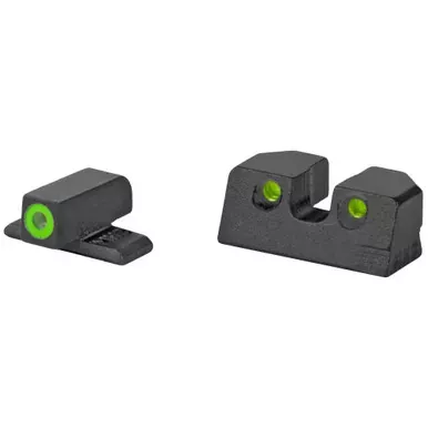 Meprolight Hyper-Bright Tritium Sight Set | Sights | For Sig Saur P Series | Green Front/Rear | Black | 0401103111