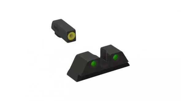 Meprolight ML41231 Hyper-Bright Yellow Ring Front/Green Rear Sights for Kimber DASA Revolvers