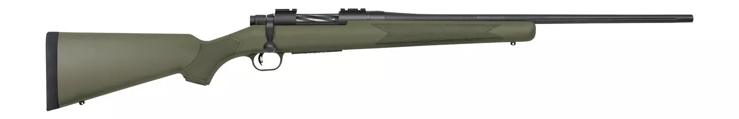 Mossberg 28075 Patriot 243 Win 5+1 Matte Blued Fluted Barrel, OD Green Synthetic Stock