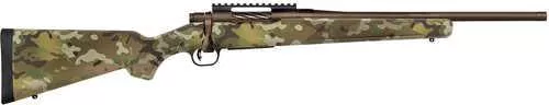 Mossberg Patriot Compact 450 Bushmaster 4+1 18" Patriot Brown Cerakote Threaded Bull Barrel, Patriot Brown Cerakote Steel Receiver w/Picatinny Rail, MultiCam Fixed Synthetic Stock