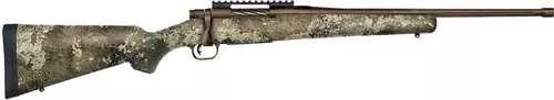 Mossberg Patriot Predator Full Size 400 Legend 4+1 20" Patriot Brown Cerakote Fluted Threaded Barrel, Patriot Brown Cerakote Stainless Steel Receiver w/Picatinny Rail, TrueTimber Strata Adj LOP Synthetic Stock