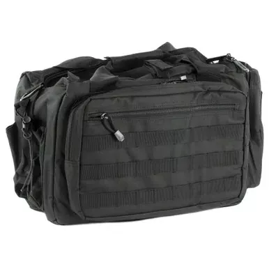 NcSTAR Competition Range Bag | Nylon | Black | Exterior PALS/ MOLLE Webbing | Includes Shoulder Strap & Brass Bag | CVCRB2950B