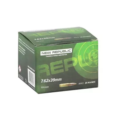 New Republic Training & Range BULK 7.62×39 FMJ | Ammo | Box Of 1000 | 124Gr | NRTR76239 | 762a