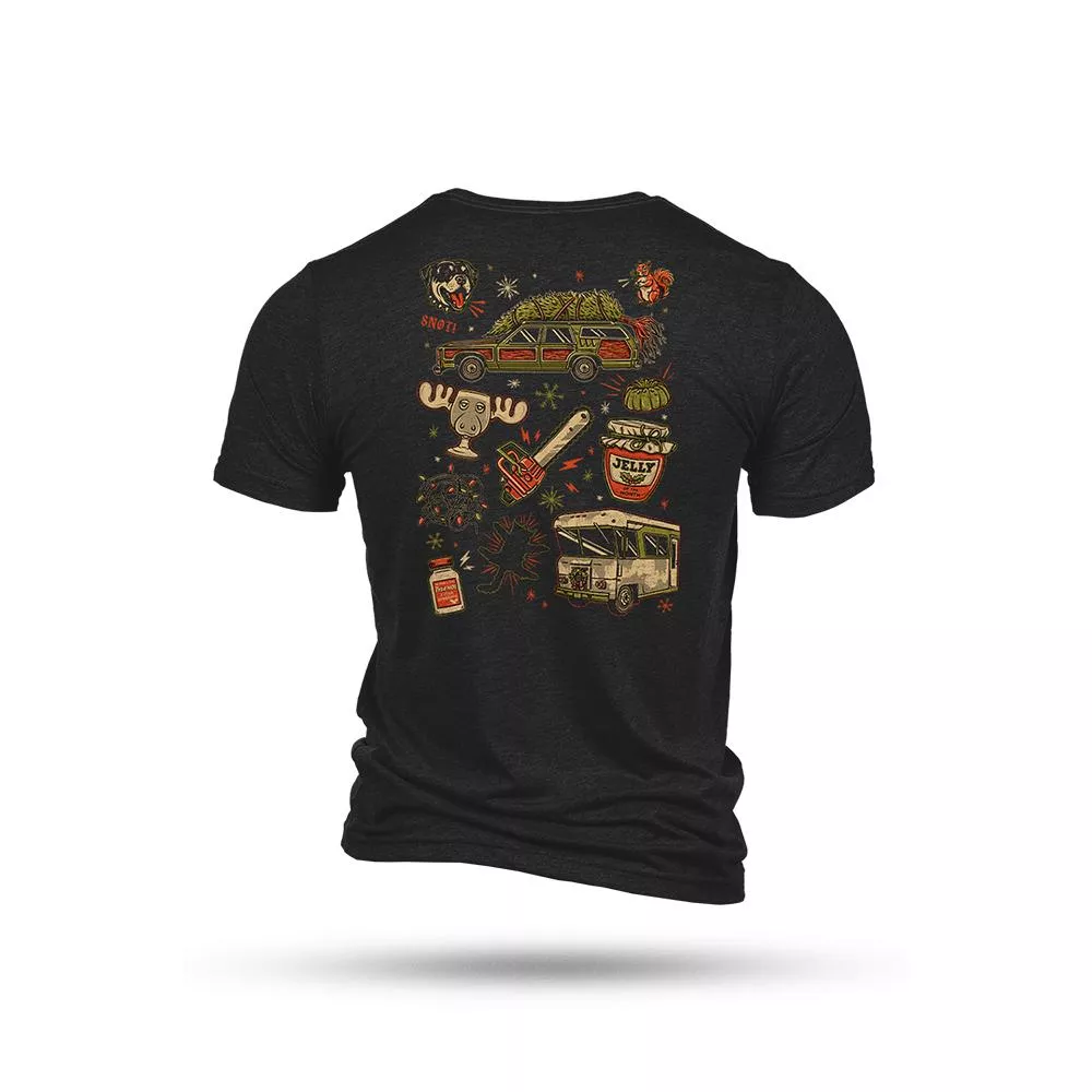 Nine Line Lotta Sap X-Mas Vacay Short Sleeve Shirt Charcoal Black XL