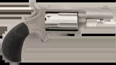 North American Arms 22 Magnum Mini-Revolver Carry Combo 1.63″ Barrel Stainless Steel 5 Shot Black Rubber Grip