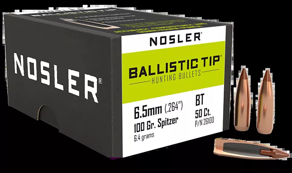 Nosler 26100 Ballistic Tip 6.5 Creedmoor 100gr Spitzer - 50 Count Box