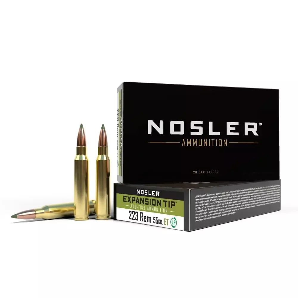 Nosler E-Tip Rifle Ammunition 223 Rem 55 Grain E-Tip 3100 fps 20/ct