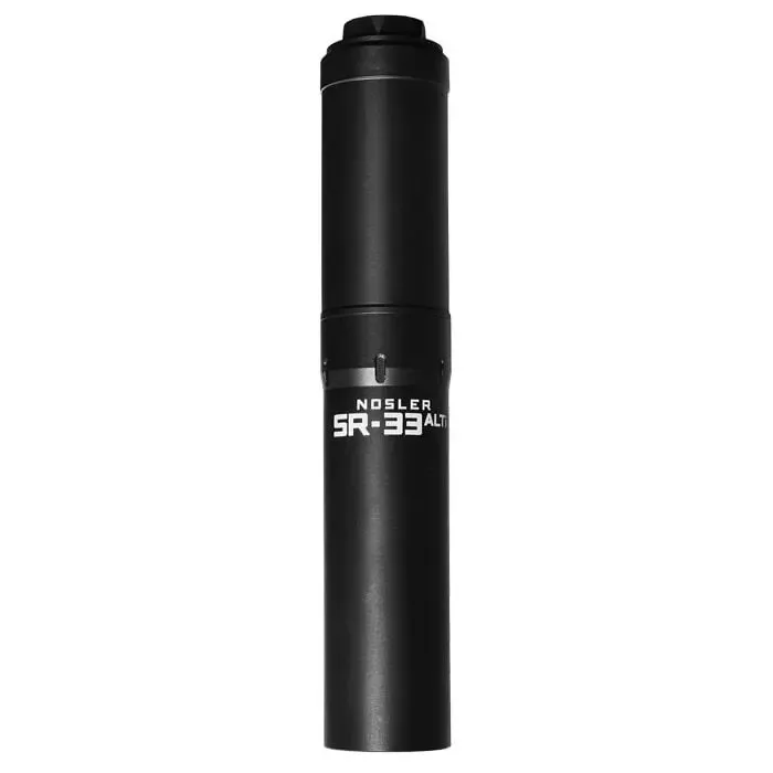 Nosler SR-33 ALTi Direct Thread Suppressor .338 Magnum – Black W/HUB Adapter