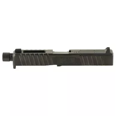 Noveske DM Slide | Barrel Threaded 1/2×28 | DLC Finish | Black | Direct Mount Optics Ready | For Glock 17 Gen 4 | Includes End Plate | Cover Plate w/Rear Sight | Front Sight 03002705