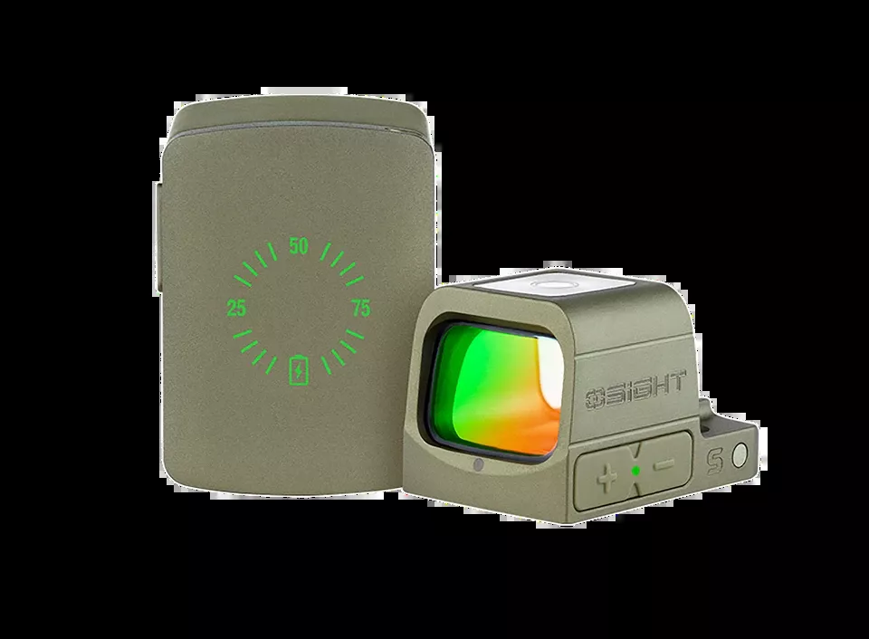Olightstore USA Inc OSIGHTOG Osight S Red Dot Sight - Olive Drab Green 1x2 MOA/32 MOA Circle Reticle