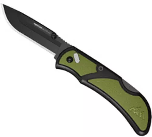 Outdoor Edge Razor EDC Lite | Folding Knife | Plain Edge | 2.5″ Blades | 420J2 Stainless Steel | Includes (2) Drop Point Blades | Black Oxide Blade Finish | Orange Handle | RCB25-2C