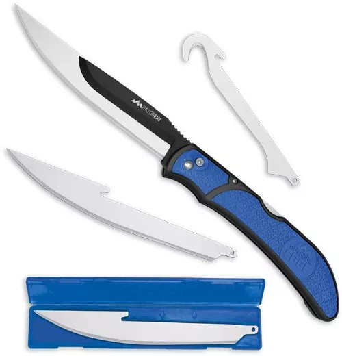 Outdoor Edge Razor Fin 4-Blade Combo Set in Blue Blister Pack