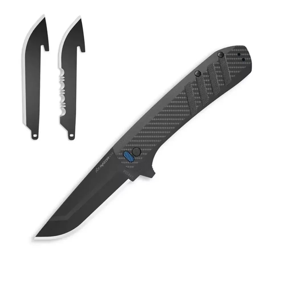 Outdoor Edge Razor VX4 Replaceable Blade Folding Knife 3″ Drop Point Blade Black