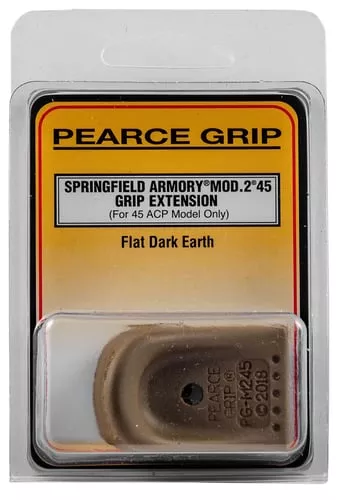 Pearce Grip PGM2.45FDE Grip Extensionmade of Polymer with Flat Dark Earth Finish & 5/8" Gripping Surface for 45 ACP Springfield XD Mod.2