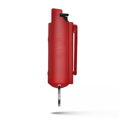 PEPPER SPRAY KEYCHAIN WITH BELT CLIP – RED, QUICK ACTION