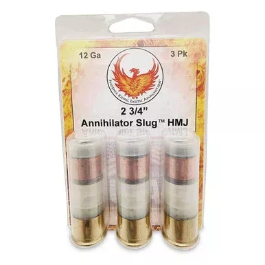 Personal Security Products Annihilator Slug 12 Gauge Ammo 2-3/4″ 485gr Slug 5-Round Pack