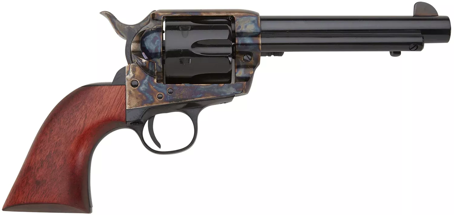 Pietta HF45CHS512NM 1873 Great Western II Californian 45 Colt (Long Colt) 6rd 5.50″ Blued Steel Barrel & Cylinder, Color Case Hardened Steel Frame, Walnut Grip, Exposed Hammer