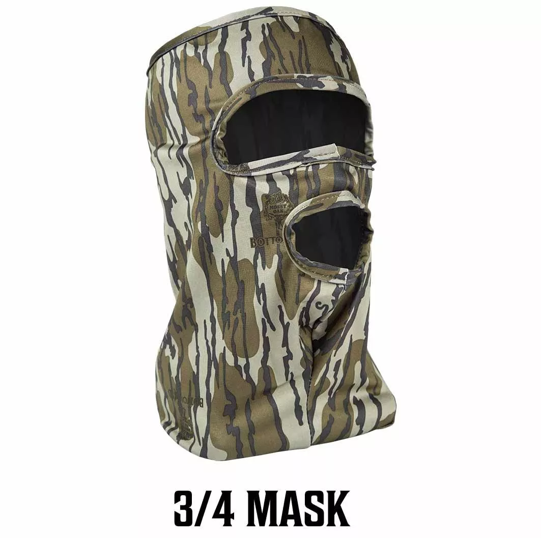 Primos Stretch Fit Mask – Mossy Oak Bottomland 3/4 Face