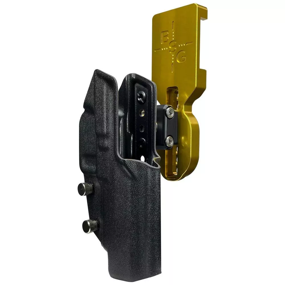 PRO Ball Joint Competition Holster Staccato P w /Holosun P.ID 24K Gold RH Black