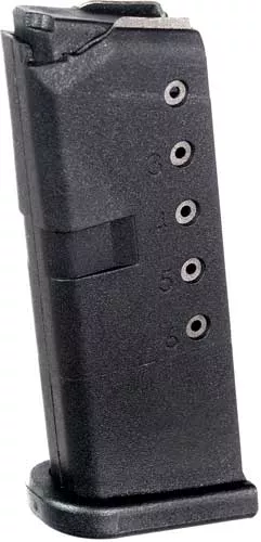 PRO MAG MAGAZINE FOR GLOCK 42 – 380ACP 6RD BLACK POLYMER