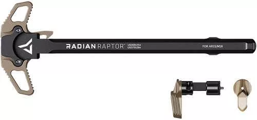 Radian Weapons R0299 Raptor Charging Handle & 45/90 Talon Safety, FDE, Ambi Controls, Fits Mil-Spec AR-15/M16 Platform